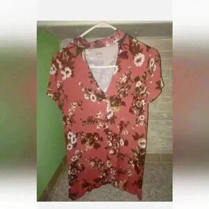 Ana A New Approach Women's Blouse Flower Designs Size S